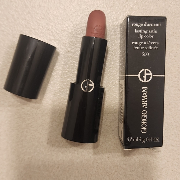 GIORGIO ARMANI Rouge D'armani Lasting Satin Lip Color #500 Blush MauveDusty Rose - Picture 2 of 6